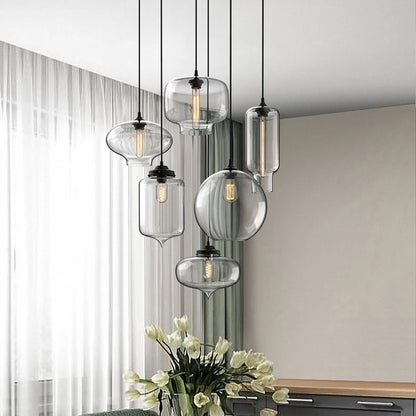 WADBTY Nordic hanging loft Glass lustre Pendant Light