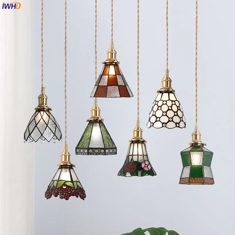 IWHD Nordic Glass LED Pendant Lights Fixtures