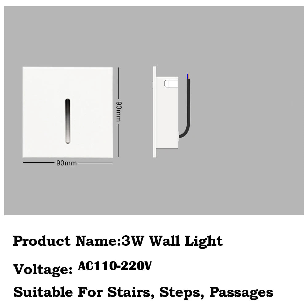 GlowStep LED Recessed Wall Sconce Light