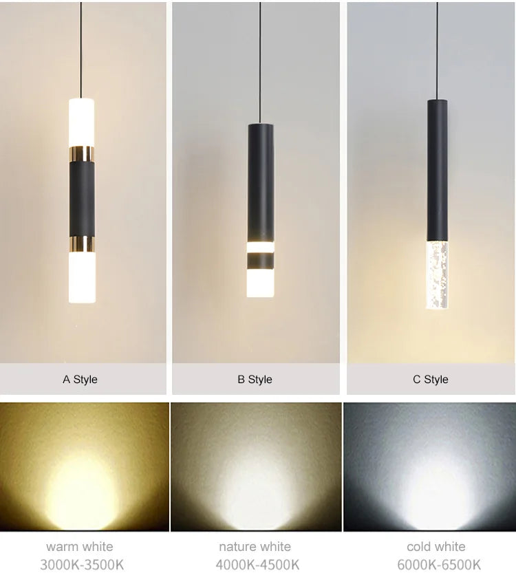 LED Glow Pendant Light Set