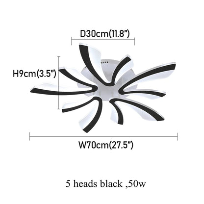 Acrylic LED Ceiling Light, Dimmable with Remote