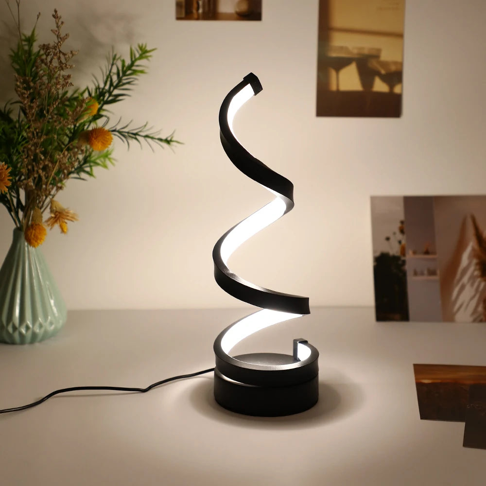 Artistic Glow: Modern Bedside Table Lamp