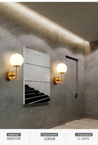 Nordic Glow: Sphere LED Wall Sconce Light