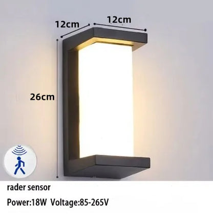 Modern Black LED Outdoor Wall Sconce