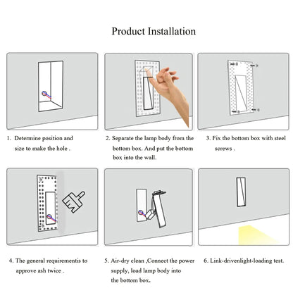 Frameless LED Stair Lamps with Motion Sensor