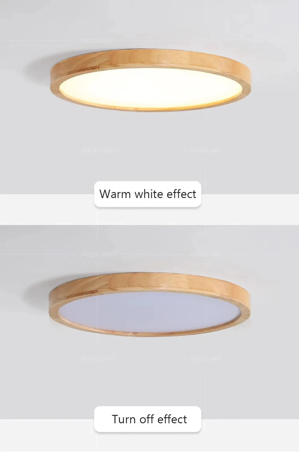 Ultra-thin LED Wooden Ceiling Lights