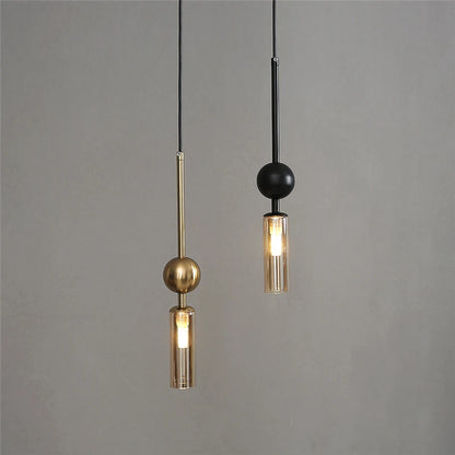 Gold Iron Glass Mini Pendant