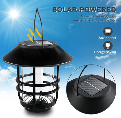 FlickerGlow Solar Wall Lanterns - 2Pack Sconce Lights