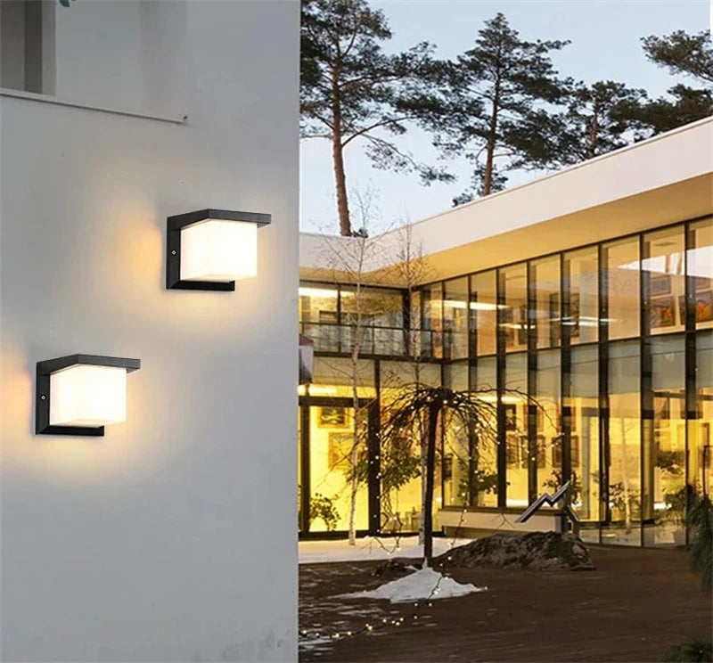 Modern Black LED Outdoor Wall Sconce