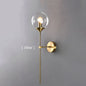 Gold Aura Round Glass Wall Sconce - Nordic Style