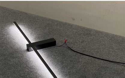 Minimalist Long LED Black Wall Lights Bedroom Art Decorate Sconce