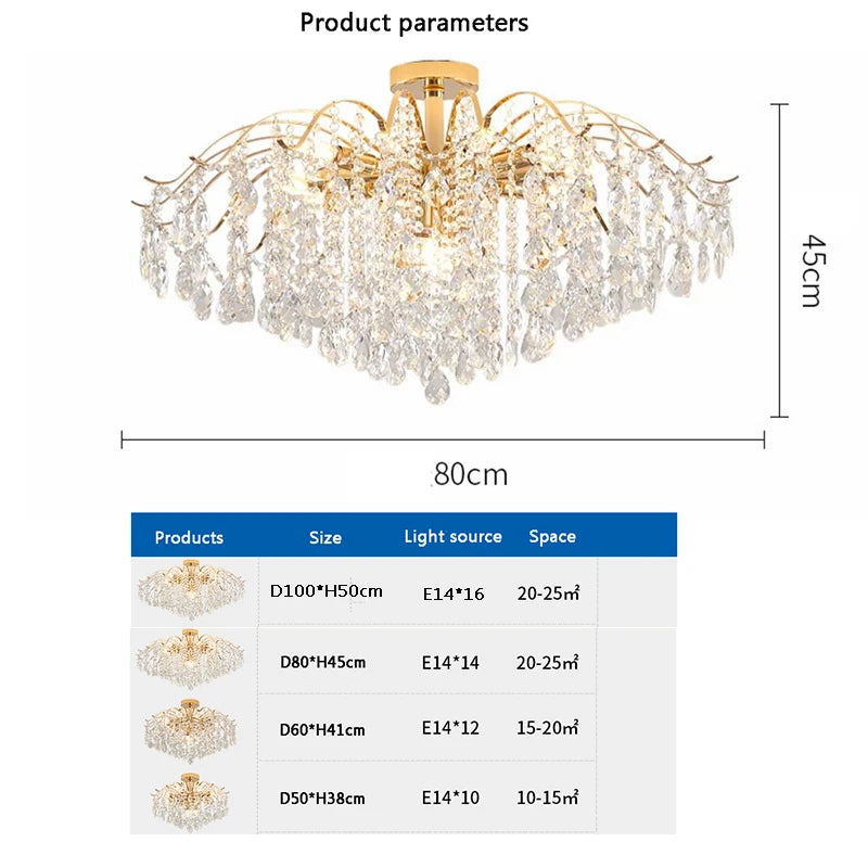 Gold Crystal Chandelier
