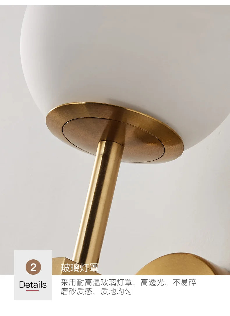 Nordic Glow: Sphere LED Wall Sconce Light
