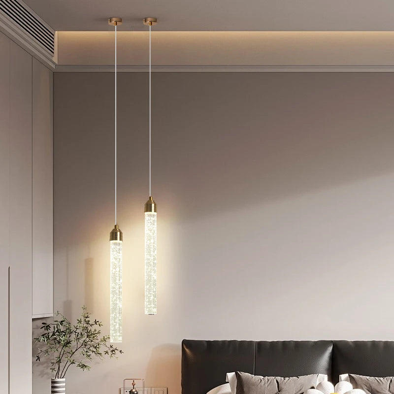 Radiant Luxe Crystal Pendant with Gold Accents