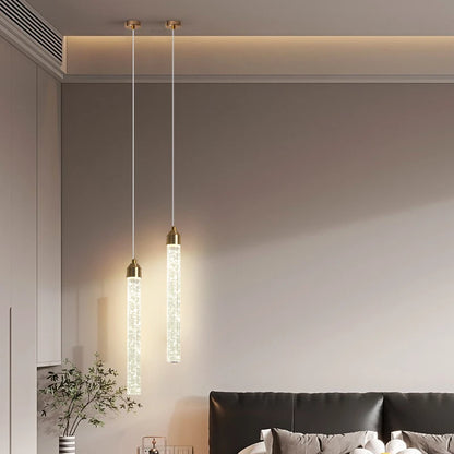 Radiant Luxe Crystal Pendant with Gold Accents