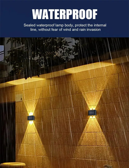 LumiGuard Solar Wall Light - 12 LED Waterproof Lamp