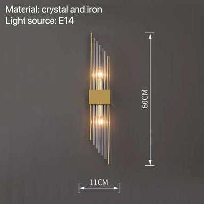 Crystal Bedside Wall Lamp