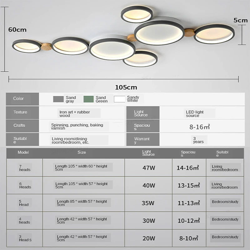 VersaGlow Modern LED Ceiling Lamp