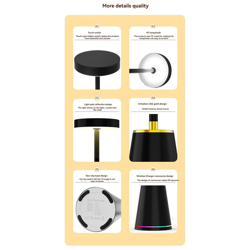 LumaTouch Cordless LED Desk Lamp