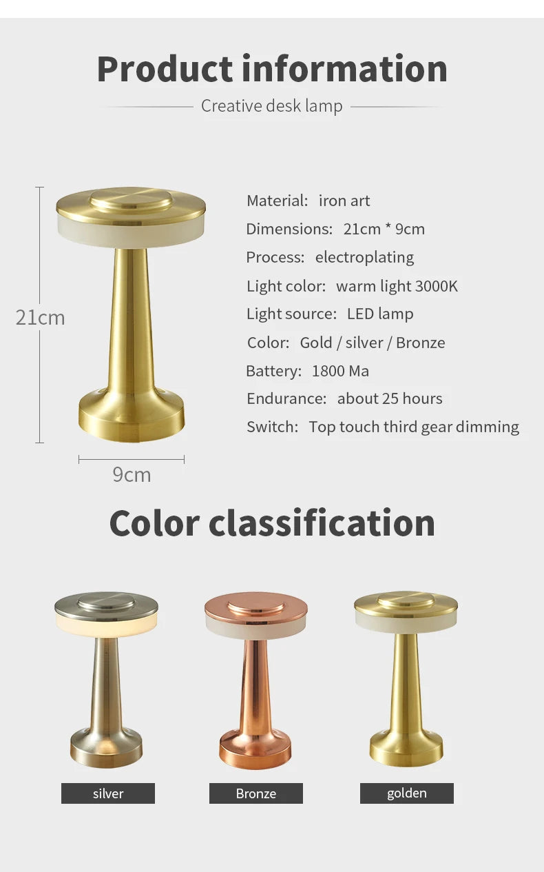 Touch LED Charging Table Lamp