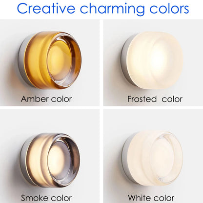 Round Glass LED Wall Sconce