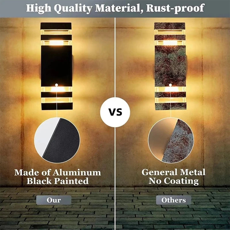 TriColor LED Outdoor Wall Light - IP65 Waterproof