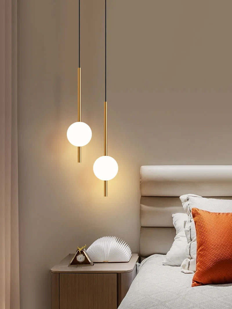 Glass Globe Bedside Pendant