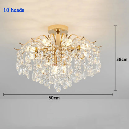 Gold Crystal Chandelier
