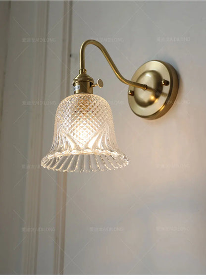 Nordic Brass & Glass Wall Sconce Elegance