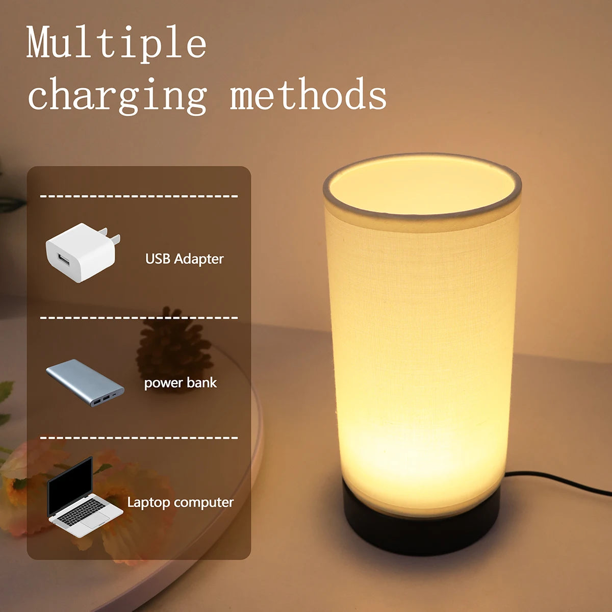 Minimalist Glow: USB Warm Light Desk Lamp