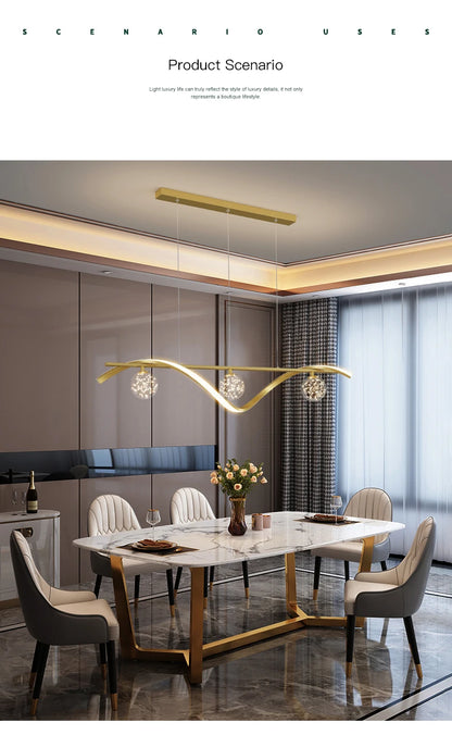 Modern Minimalist LED Pendant Lamps Dimming for Coffee Table
