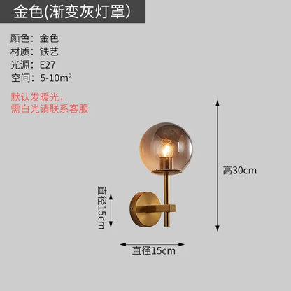 Nordic Glow: Sphere LED Wall Sconce Light