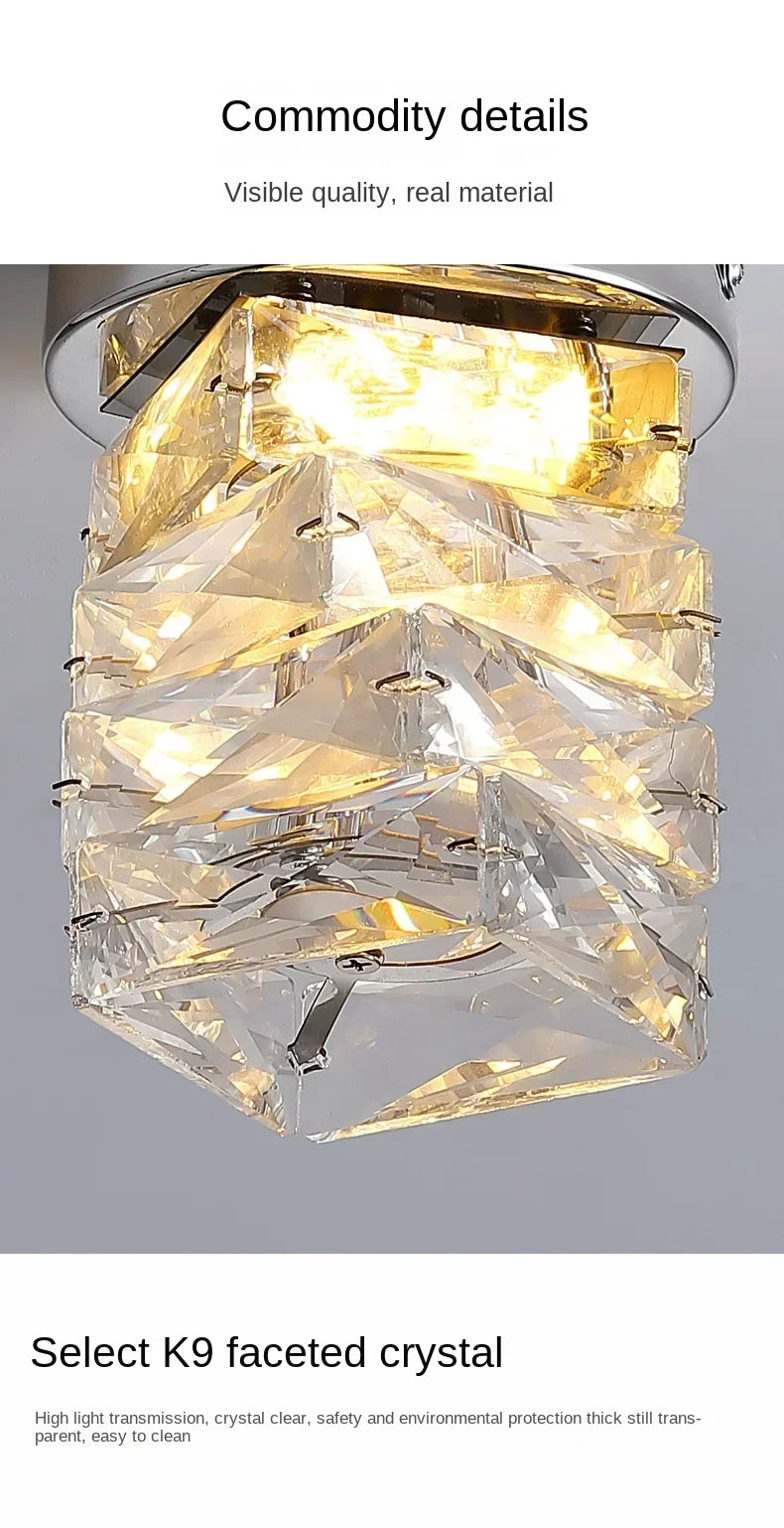 Crystal Round Double Layer Chandelier