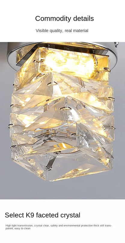 Crystal Round Double Layer Chandelier