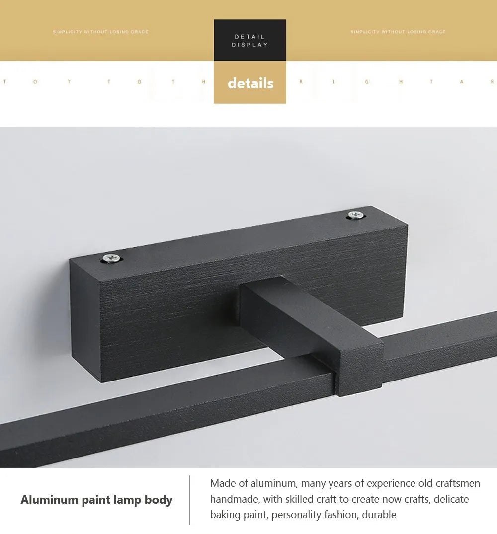 LED Mirror Lights Wall Lamps Recharge