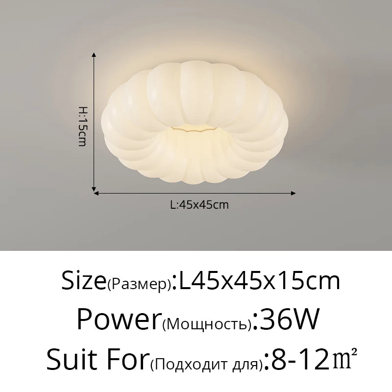 Nordic Glow Round LED Ceiling Lamp for Kids' Rooms