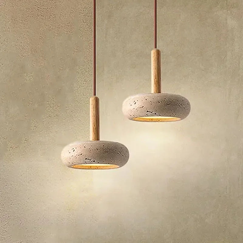 Travertine Disc Pendant