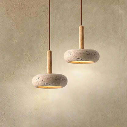 Round Travertine Pendant