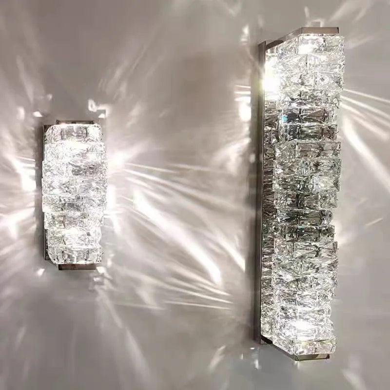 Elegant Crystal LED Wall Sconce for Luxe Interiors