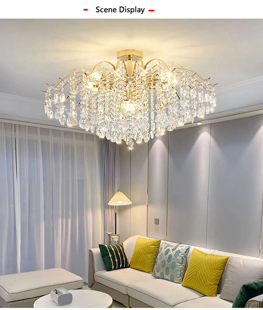 Gold Crystal Chandelier