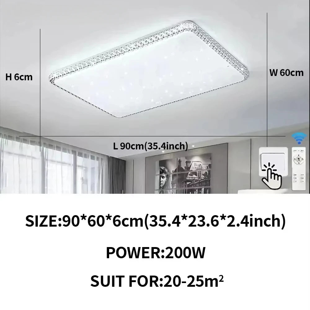 LustreGlow Simple LED Ceiling Chandelier