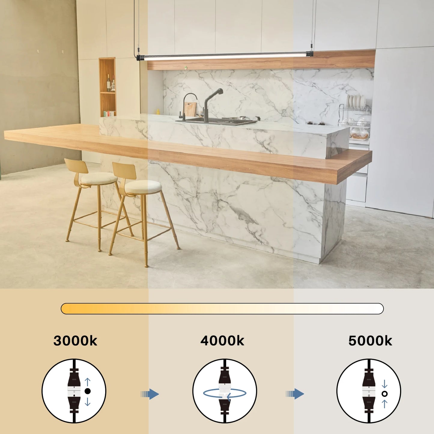 Clear Tube LED Pendant Light