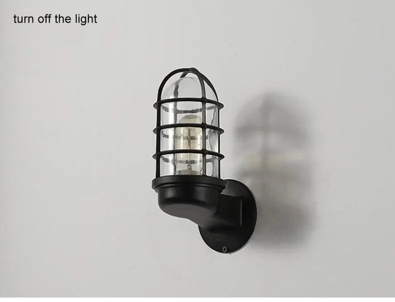 Rustic Glow: Outdoor Waterproof Wall Lamp