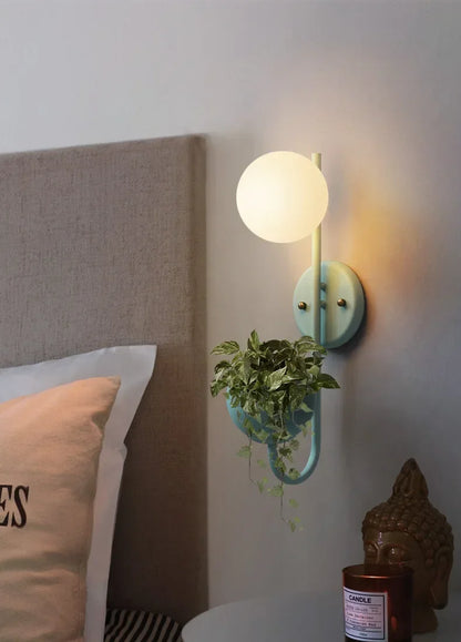 SANDYHA Nordic Glass Ball Wall Sconce Lamp