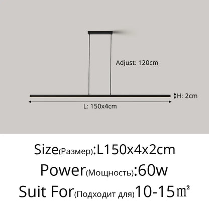 Linear LED Island Pendant