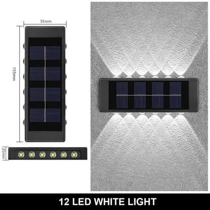 LumiGuard Solar Wall Light - 12 LED Waterproof Lamp