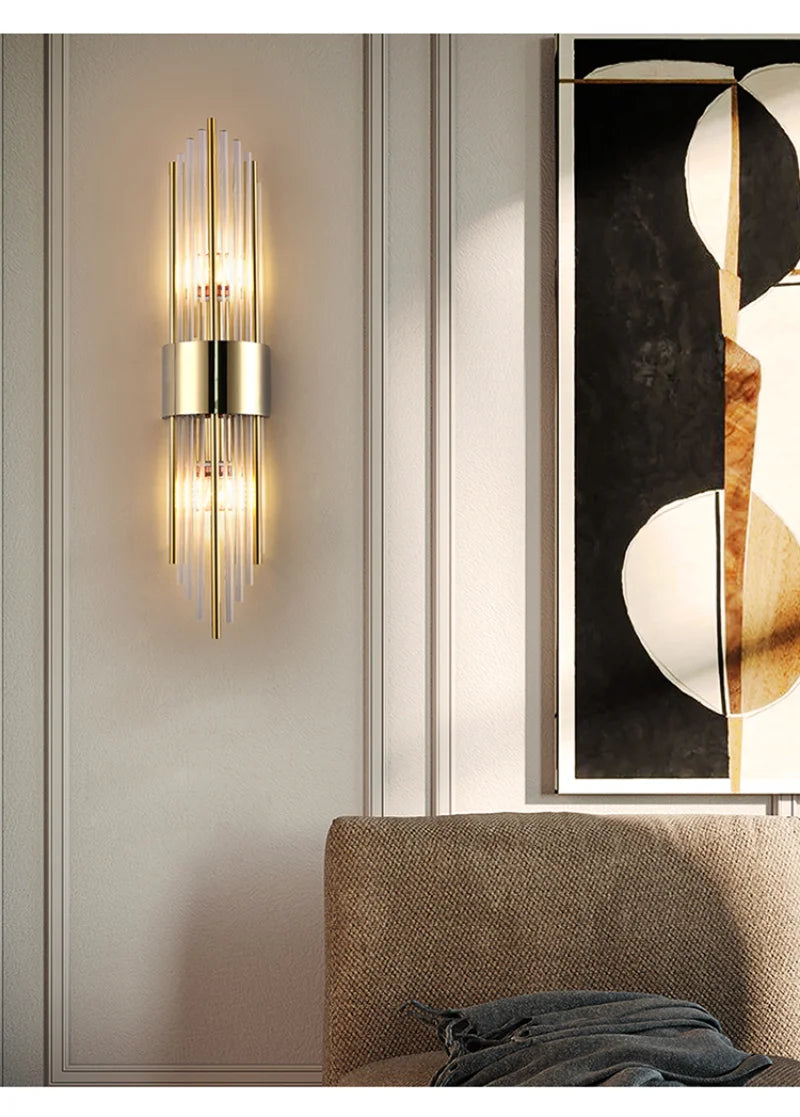 Crystal Bedside Wall Lamp