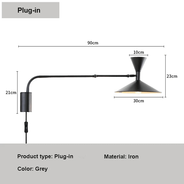 Nordic Glow: Adjustable LED Wall Lamp