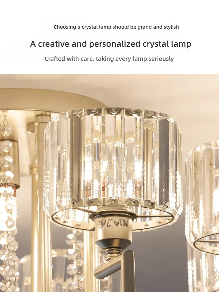 Crystal Glow: Modern LED Ceiling Light Fixture