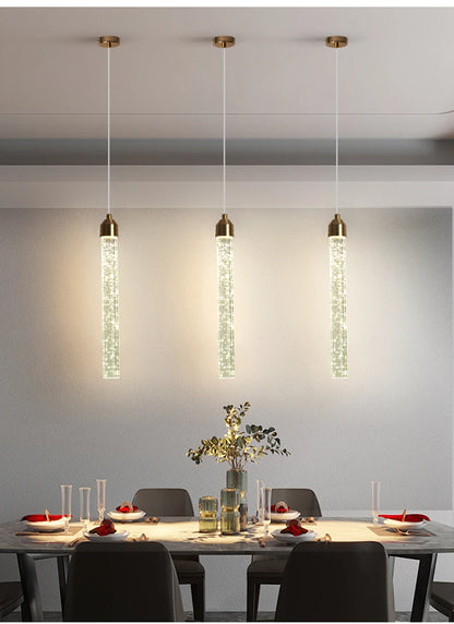Radiant Luxe Crystal Pendant with Gold Accents